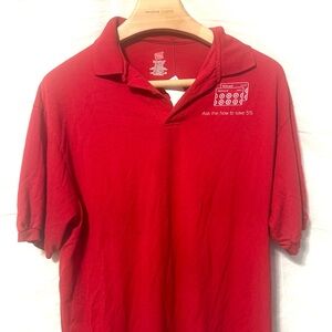 Target Red Polo Employee Shirt XL Red Card